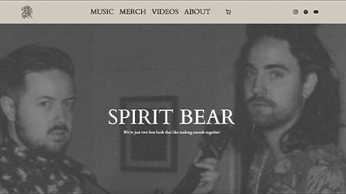 Spirit Bear band website